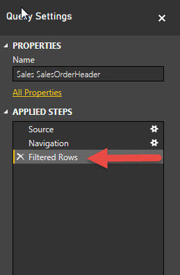 query settigns filter